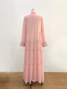 Chiffon Shirt Dress - Dusty Pink