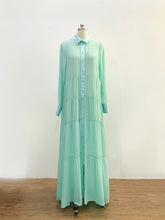 Load image into Gallery viewer, Chiffon Shirt Dress - Green
